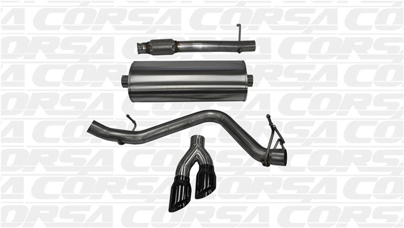 GMC Sierra 1500 Performance Exhaust - CORSA Performance - Cat-Back Sport Single Side Exit - Black - `14-`19
